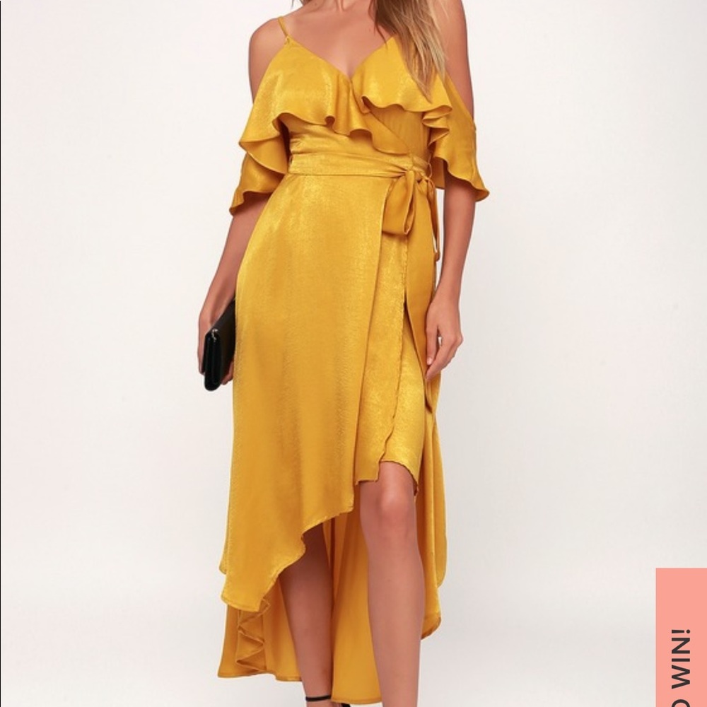 mustard color dress
